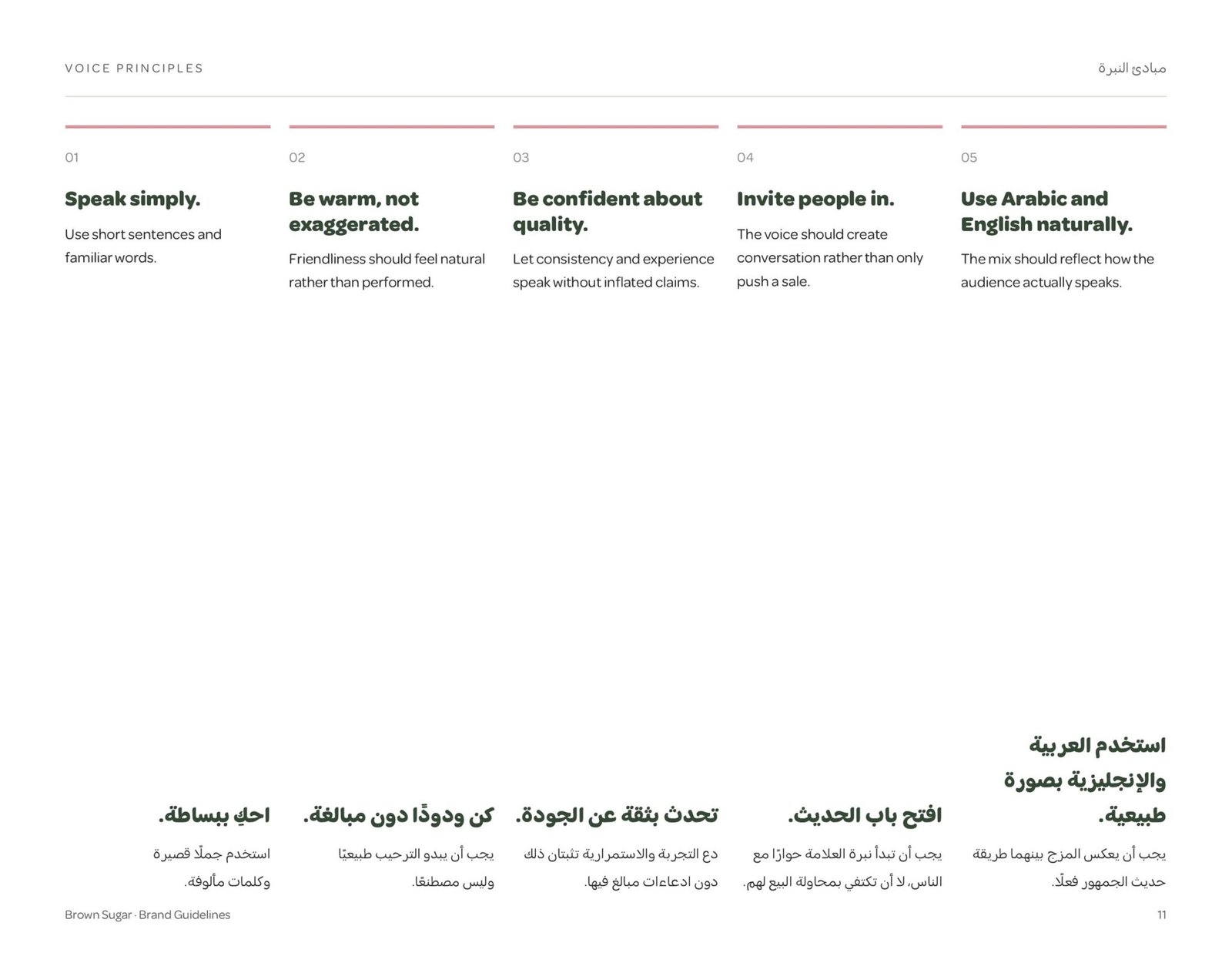 Brown Sugar brand guidelines page 11, by Envision Creative