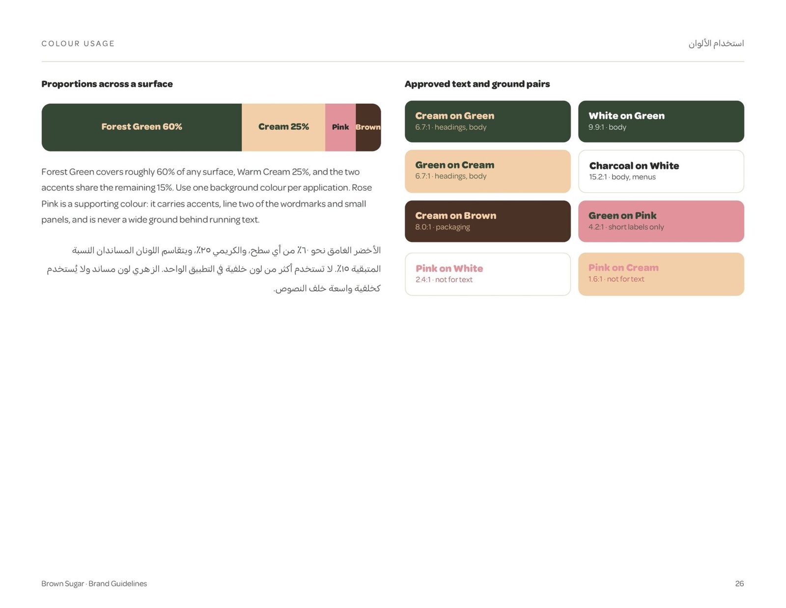 Brown Sugar brand guidelines page 26, by Envision Creative