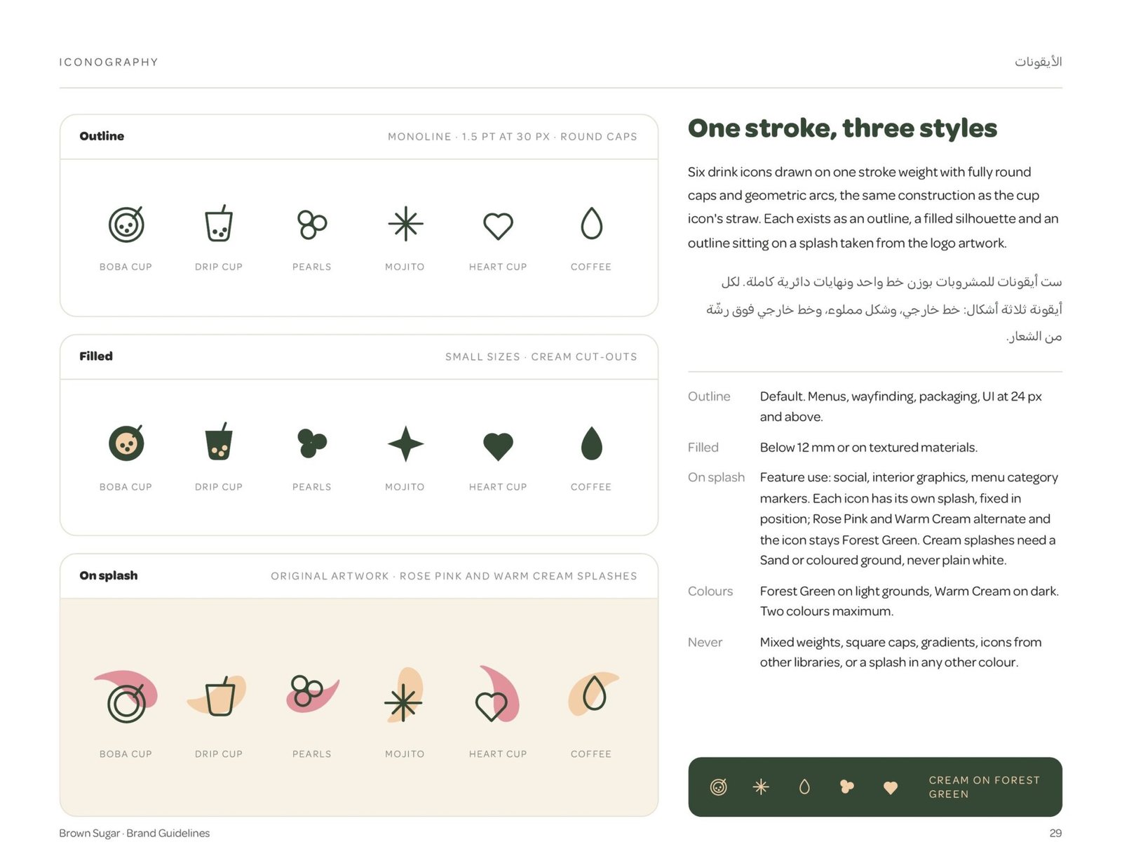 Brown Sugar brand guidelines page 29, by Envision Creative