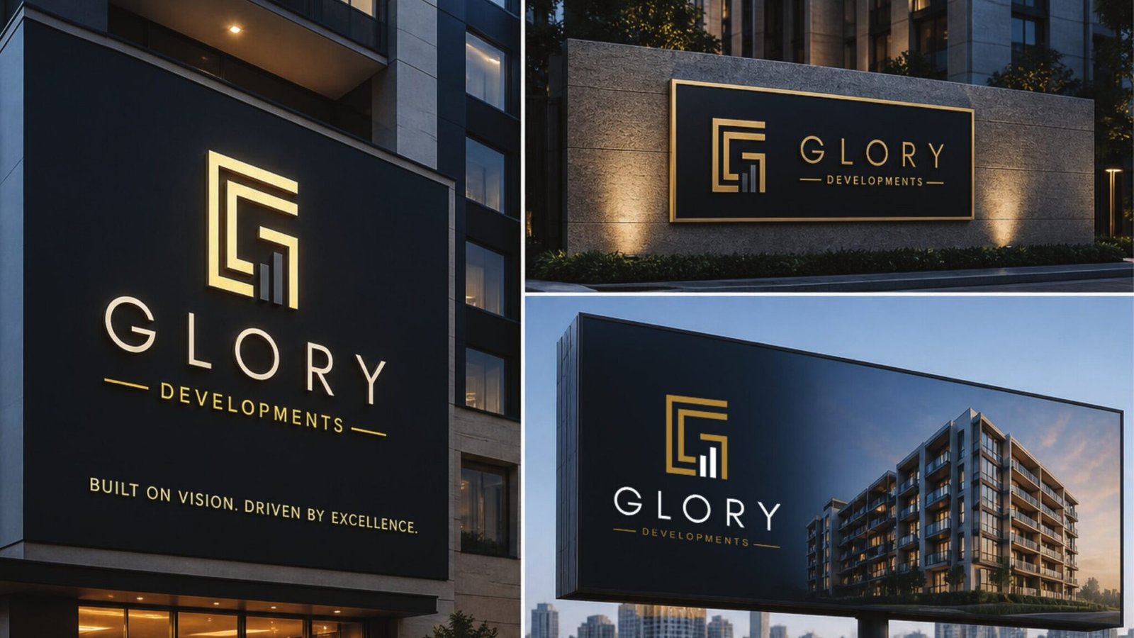 Glory Developments branding kit page 2, by Envision Creative