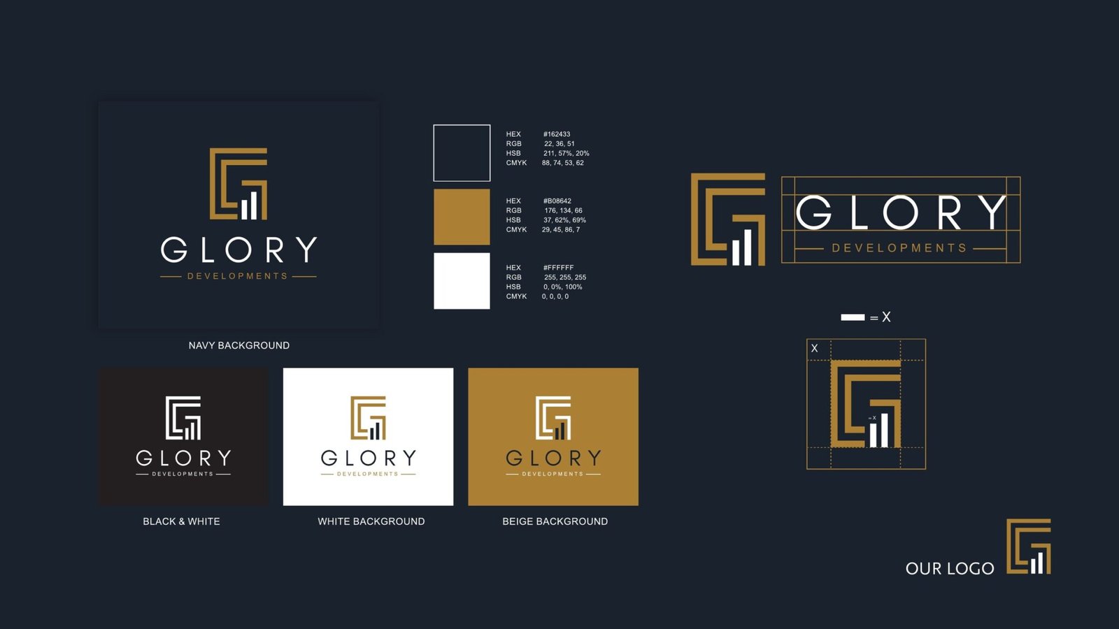 Glory Developments branding kit page 6, by Envision Creative