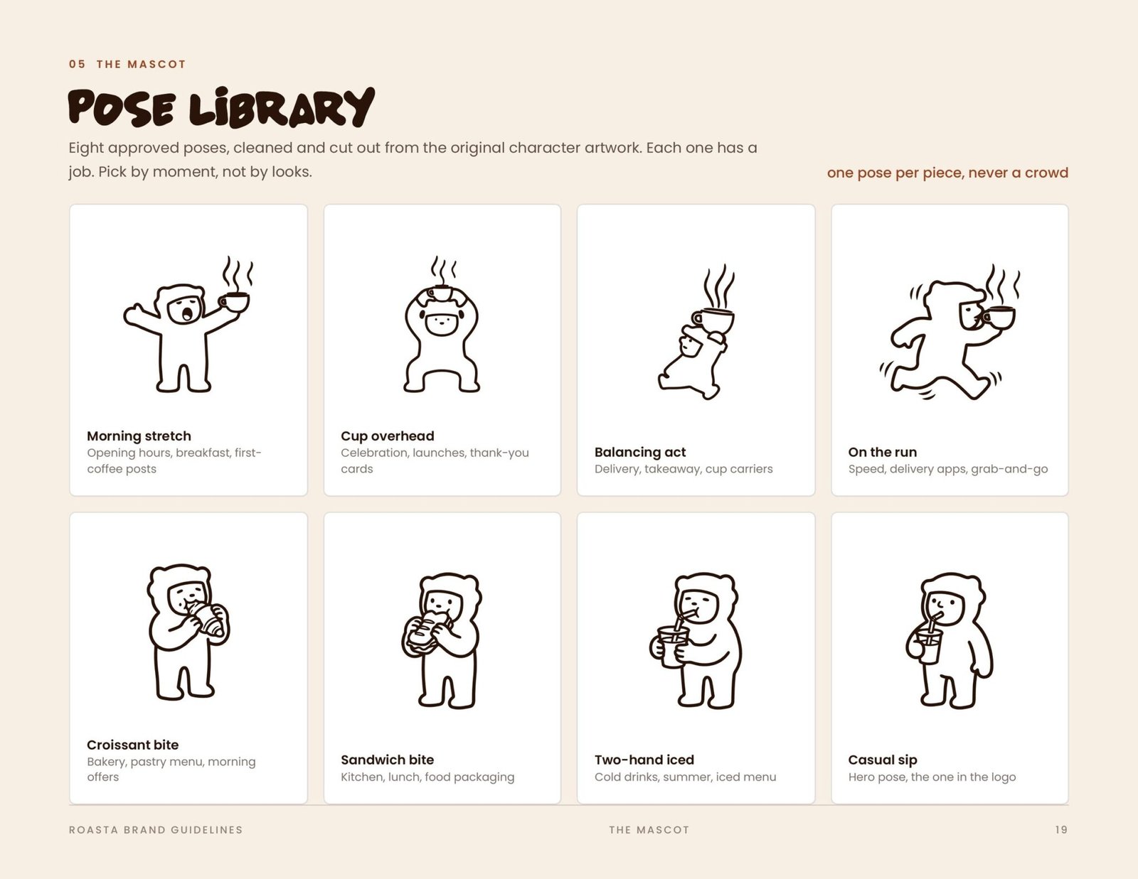 Roasta brand guidelines page 19, by Envision Creative