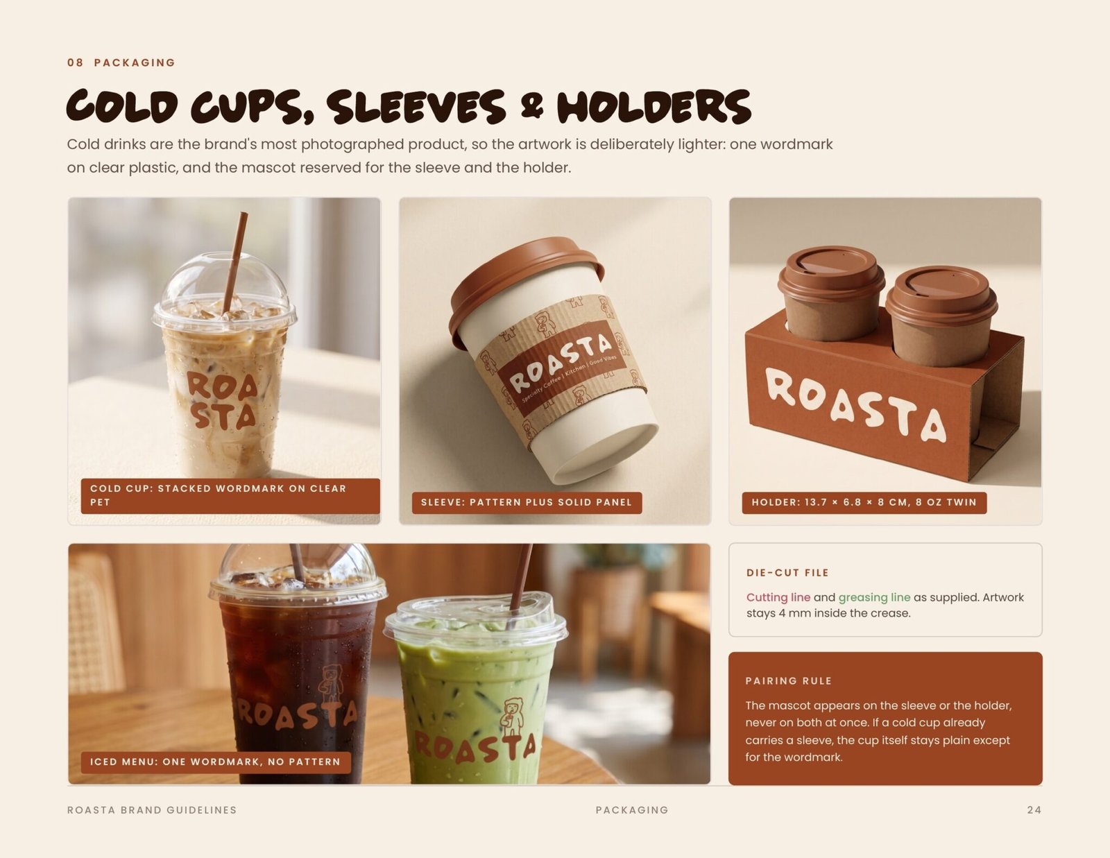 Roasta brand guidelines page 24, by Envision Creative